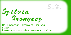 szilvia hronyecz business card